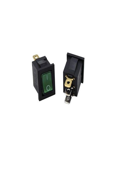 End Mini Illuminated Switch Green