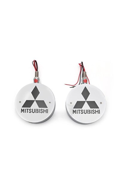 Fenix Mitsubishi Ayna Altı Küpe Kırmızı-beyaz Logolu Armalı 12v-24v Paslanmaz...