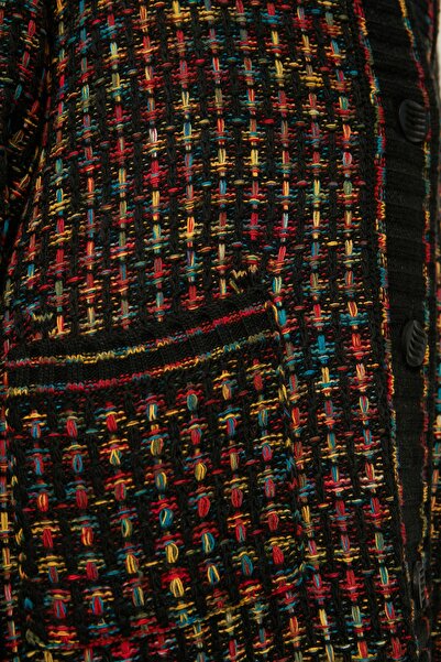 Trendyol Modest Black V-Neck Knitwear Cardigan TCTAW22TH0144