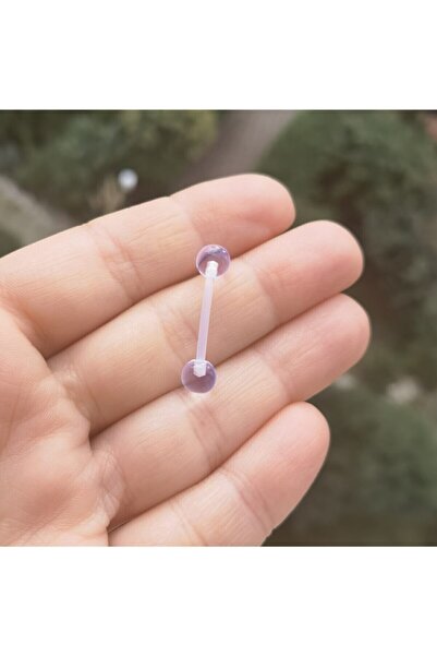 TakıConcept Bioplast Şeffaf Alerji Yapmayan Dil Piercing Keloid Karşıtı