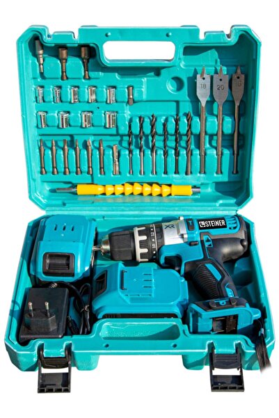 STEİNER Germany Technology Darbeli 58 V 5ah Mavi Xr Li-ion Çift Akülü Şarjlı Vidalama Matkap Pro Set