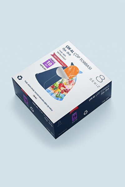 SEKİZ AMBALAJ Çek-al Çöp Torbası Battal Boy Ekstra Güçlü 4 Kutu * 10'lu = 40 Adet