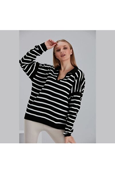 hostess fashion Pulover de tricotaj cu gât polo