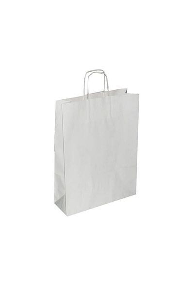 Kraft Çanta White 25x12x31 (100 Pieces) (Paper Bag)