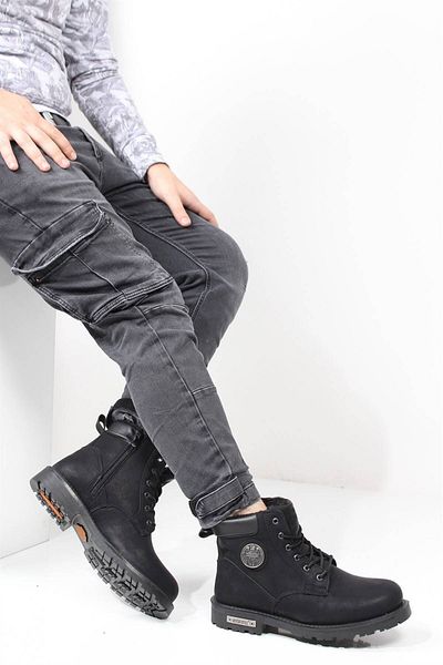 Forza Ανδρικές μαύρες μπότες 528 Polar Water Resistant