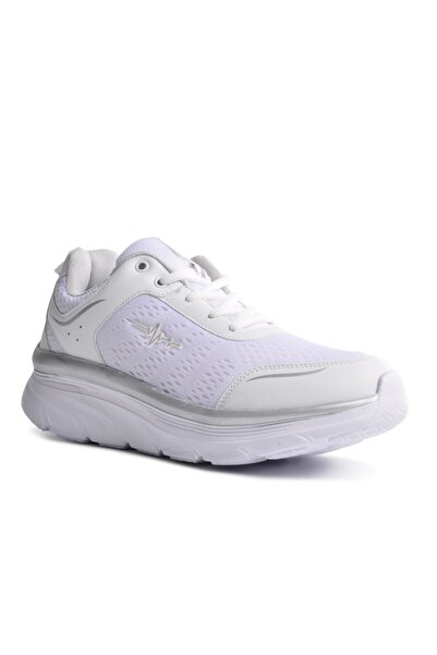 Best Of Bst-090 Λευκά γυναικεία παπούτσια περπάτημα με χοντρή σόλα από διχτυωτό υλικό