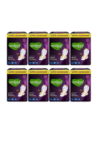 Molped Supernight Hygienic Pad Night Super Economical 18 Pack 8 Pack
