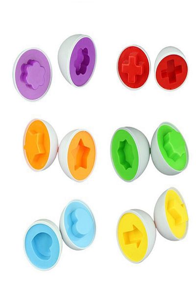 RoseRoi Shaped Geometric Eggs Puzzle Bultak Matching Educational Toy