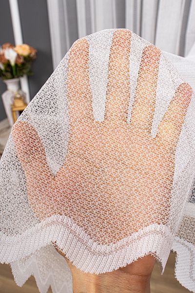 perdealemi Plain Pattern Knitted Plain Tulle Curtain, 300X250, Tight Pleat, 1/3