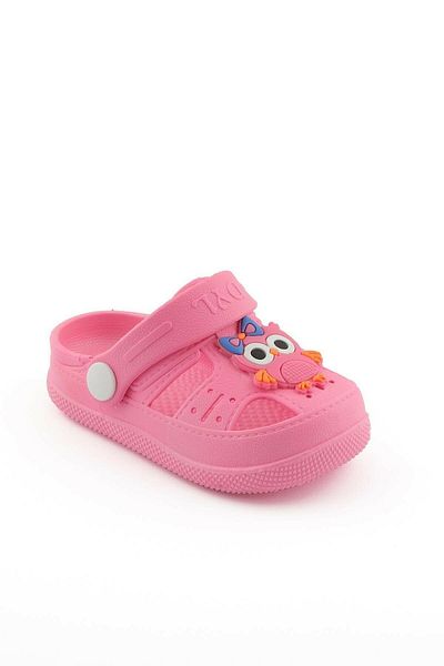 Daye Girl's Fuchsia Animal Figured Anti-Slip Slippers