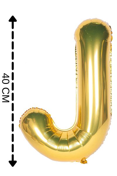 ELGALA Foil Balloon Letter J Helium Balloon 40 Cm Gold Color
