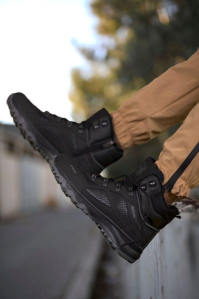 Riccon Μαύρα μαύρα Unisex 3d Rubber Trekking Boots00128020
