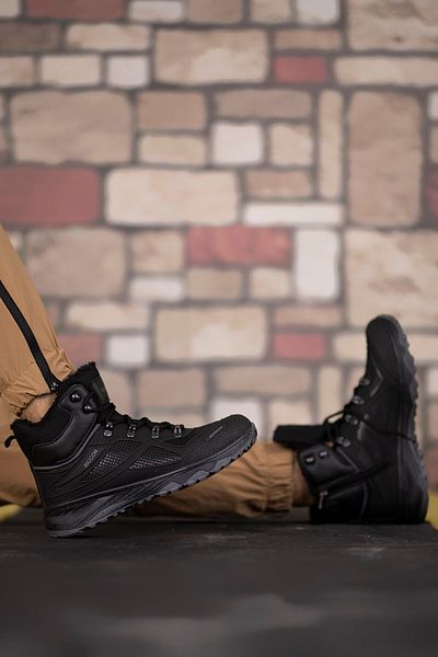 Riccon Μαύρα μαύρα Unisex 3d Rubber Trekking Boots00128020
