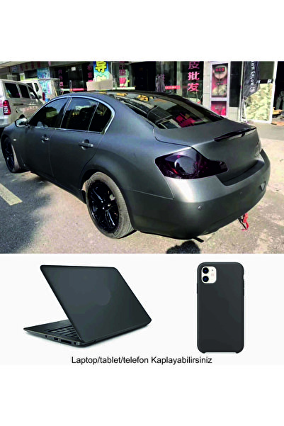 Baskı Madeni Mat Antrasit Gri (61 CM X 1 METRE) Kendinden Yapışkanlı Kaplama Folyosu