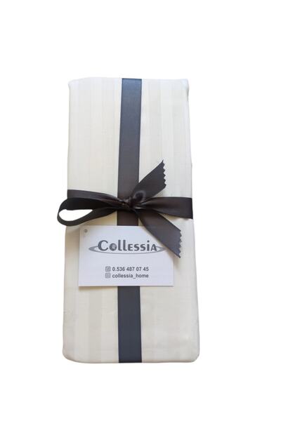 COLLESSİA 100% Cotton Way Satin Luxury Hotel Series Μαξιλαροθήκη 2 τεμαχίων Μαξιλαροθήκη