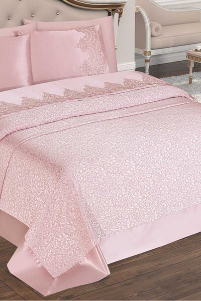 Rmelenahome Double Selin Pique Set 6 Pieces Powder