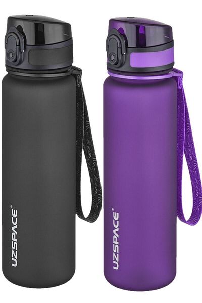 Uzspace Set of 2 500ml Tritan Water Bottle