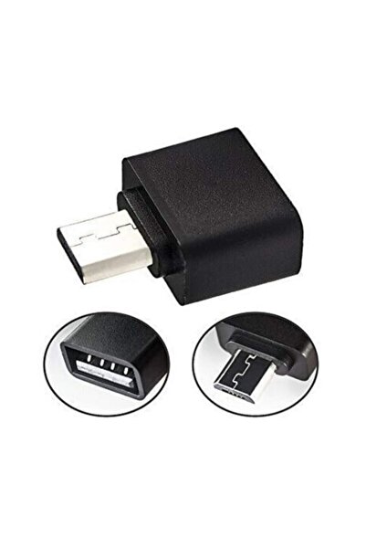 Genel Markalar Micro Usb To Usb Android Otg Çevirici Dönüştürücü Adaptör Siyah