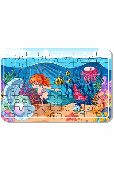 LİPYOS Kardan Ev, Unicorn, Deniz Kızı Ve Ilkbahardan Oluşan Ahşap Puzzle Set