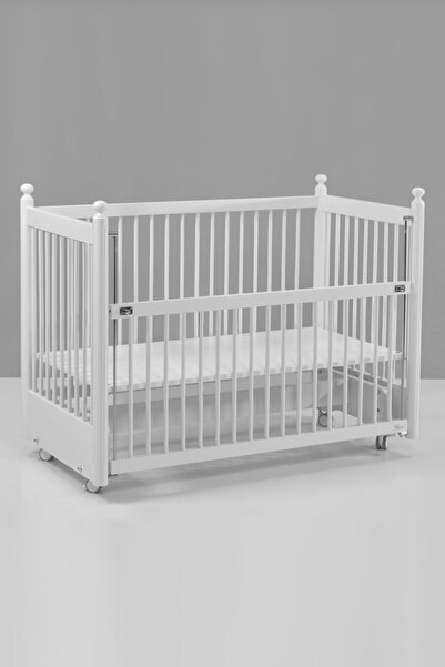 Meltem Smart Mondo Anne Yanı Ahşap Sallanır Beşik 60x120 cm (beyaz)