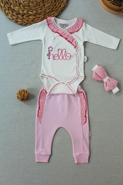 Tomuycuk مجموعة Hello Baby Girl مكونة من 3 قطع