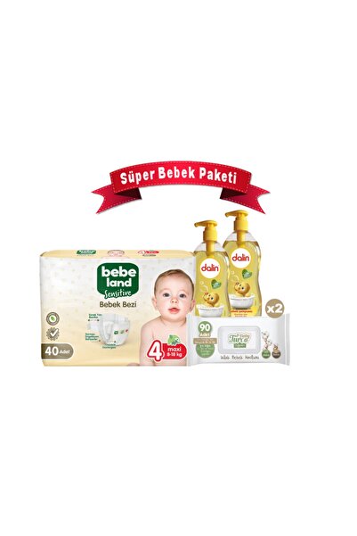 Bebeland Süper Bebek Paketi - Bebek Bezi+baby Turco Yeni Doğan Islak Mendil+d...