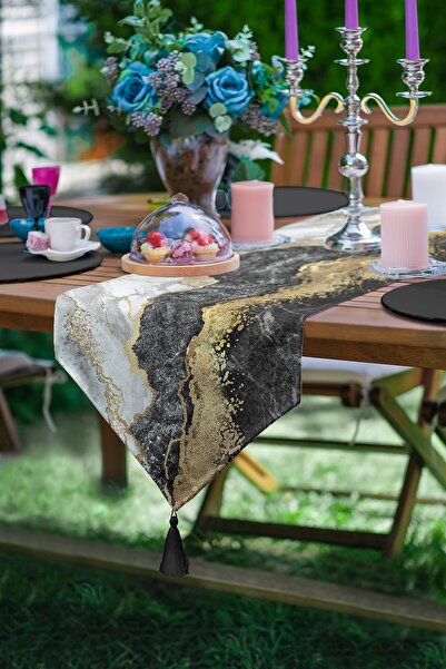 Realhomes عزر رخامي ذهبي أبيض وأسود حديث مطبوع رقميًا تصميم مخصص معنقدة من ال...