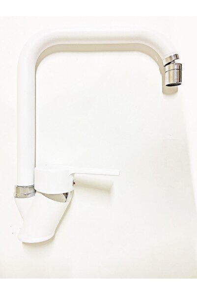 ARMİLLA ARMATÜR Beyaz Krom 360 Derece Hareketli Perlatörlü Köşe Borulu Mutfak...