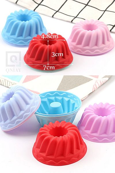 QNİAY Silicone Mini Cake Mold 12 Pieces Muffin Cake Mold Practical Cake Mold