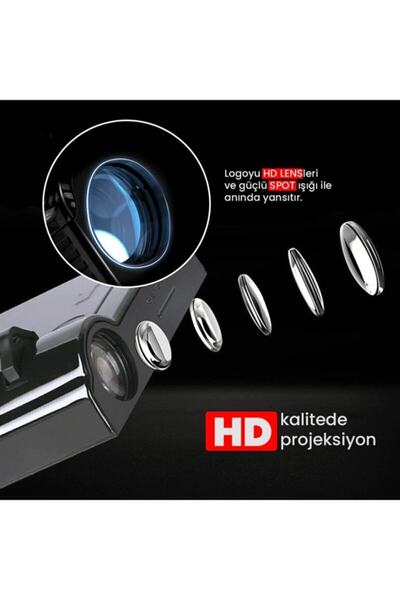 fırsatlar burada Audi 2 Adet Araçları Için Pilli Yapıştırmalı Mesafe Sensörlü Kapı Altı Led Logo / Projektör