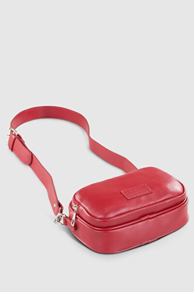 Housebags Women's Red Multi-Pocket Adjustable Crossbody Bag 211