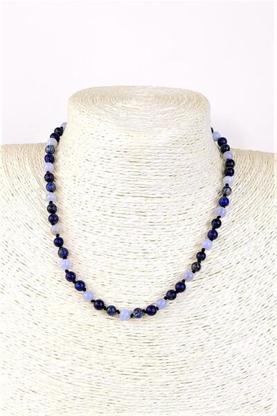 TAŞ RÜYASI قلادة من اللازورد العقيق 6 ملم