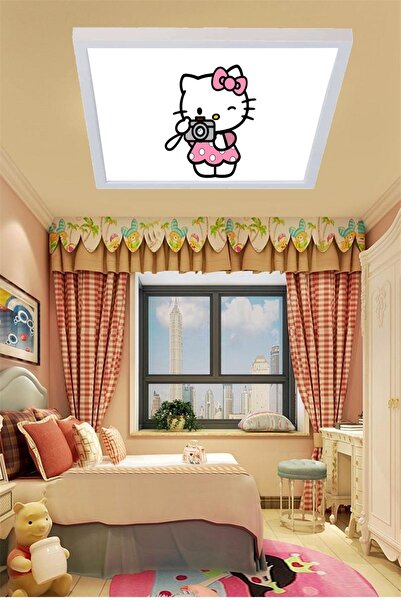 Gökyüzü Panel Hello Kitty Tasarım Led Avize Ultra Tasarım Güçlü Aydınlatma