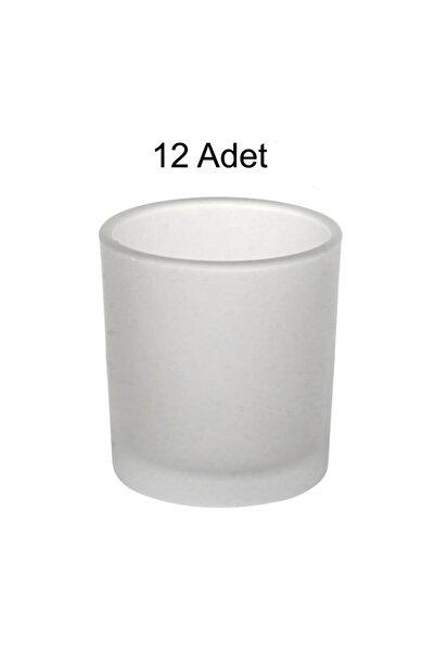 MumvemuM Buzlu Düz Cam Bardak-12 Adet / Doluma Uygun - Mumluk