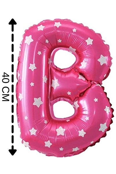 ELGALA بالون فويل حرف B بالون هيليوم 40 سم لون وردي