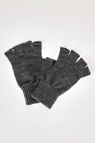 eleven market Antrasit Unisex Triko Kesik Eldiven