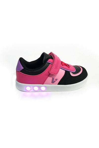 Vicco Lighted Baby Black Fuchsia Sneakers
