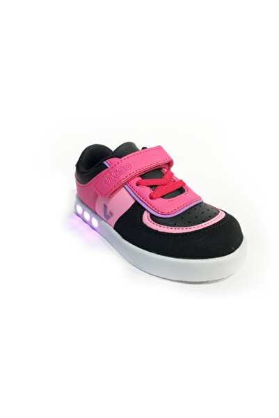 Vicco Işıklı Bebe Siyah Fuşya Spor Ayakkabı