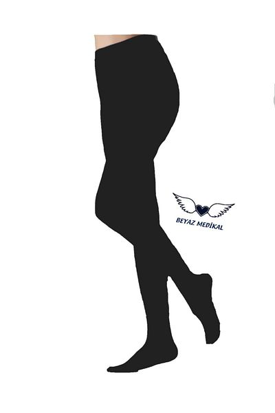 Varimed Medium Pressure (23 - 32 Mmhg) Pantyhose Compression Socks Black (Closed Toe)