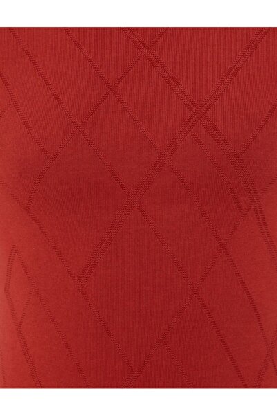 Pierre Cardin Kiremit Slim Fit Bisiklet Yaka Triko Kazak