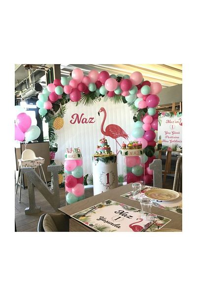 Parti dolabı Chain Balloon Set Pink