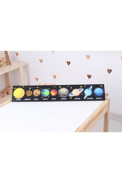 Femusa Colorful Black Solar System - Planets