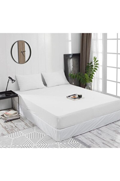 Amazon Ev White Combed Cotton Double Bed Sheet