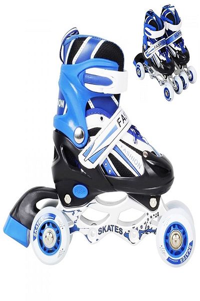Pasifik Unisex Children's Blue 2+2 Lighted Exercise Children's Skates