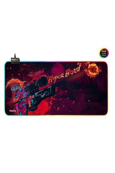 Digipod لوحة ماوس ألعاب RGB مقاس 90x40 Xxl لوحة ماوس ألعاب كبيرة مضادة للانزلاق بقاعدة 4 مم