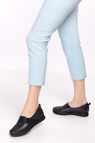 Gondol Pantofi casual de damă din piele naturală cu talpă moale anatomică Pyt.1205 - bleumarin - 39