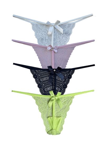 Betimoda Ribbon Thong 4 Pieces