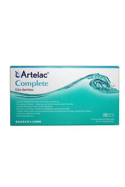 Bausch & Lomb Skt:09/2021 Artelac Complete Single Dose Eye Drops 30*0,5ml