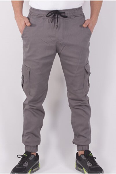 BLACK STEEL Bel Ve Paça Lastikli Yanları Kargo Cepli Pantolon-19000