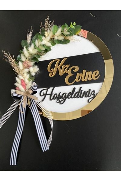Pembe Ağaç Tasarım Atölyesi Στολίδι πόρτας καλωσορίσματος για το σπίτι της κοπέλας - Σχέδιο ροζ δέντρου